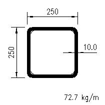 CFSHS 250x250x10,0