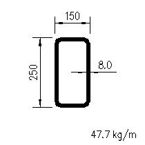 HFRHS 250x150x8,0